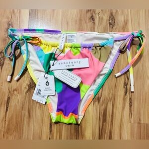 Sanctuary Colorful Bikini Bottom Size Small NWT